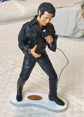 Elvis Presley 10.5  Statue Signature Products Grossman Black Jacket Mic & Box • $45