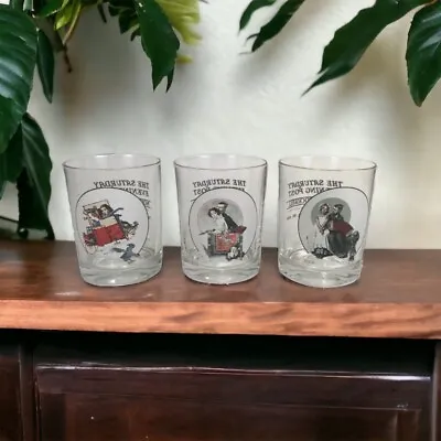 Vintage 3 Norman Rockwell The Saturday Evening Post Glassware Collection  • $17