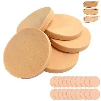 25Pc Round Makeup Facial Sponges Pads Soft Powder Puff Cosmetic Foundation Cream • $8.48