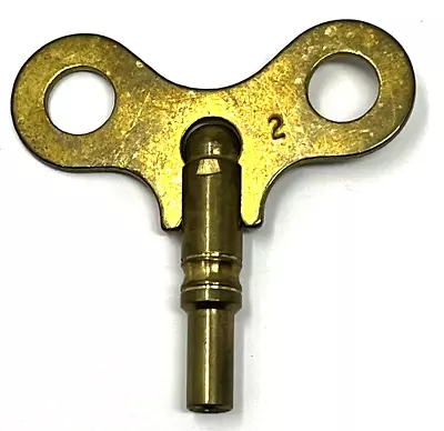 Vintage Brass Clock Key #2 2.8mm.  (CM4-8664) • $5