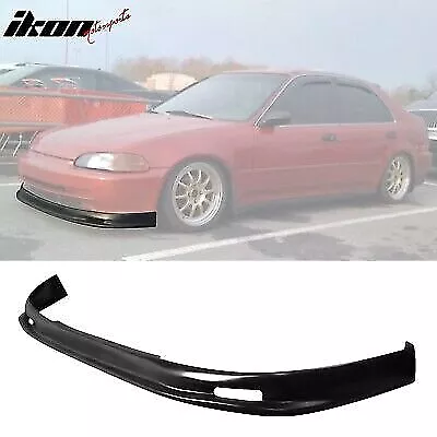 Fits 92-95 Honda Civic Sedan 4Dr Front Bumper Lip Spoiler Splitter Unpainted PU • $76.99