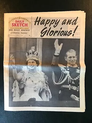 Daily Sketch. 3 June 1953. Coronation Of Queen Elizabeth II. Vintage Newspaper. • £5