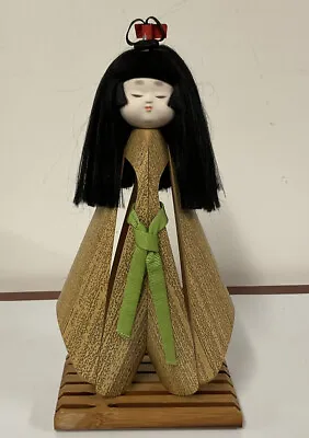 Vintage Kokeshi Doll Japan Signed Shusaku Wood Woman Girl Hand Carved • $14