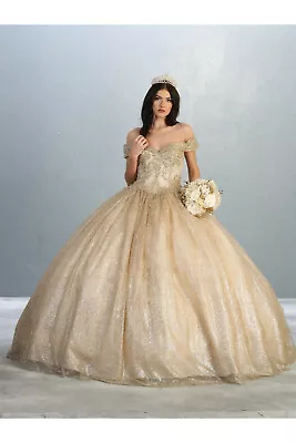 $379.99 • Buy Off The Shoulder Quinceanera Dress And Plus Size