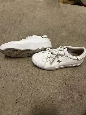 Lacoste Size 3 White Trainers Shoes  • £4