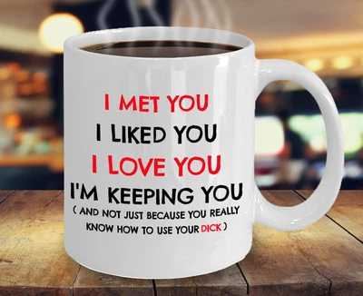 $26.99 • Buy Naughty Valentines Day Gift For Him Penis Gag Funny Mug Best Husband Mug 1st