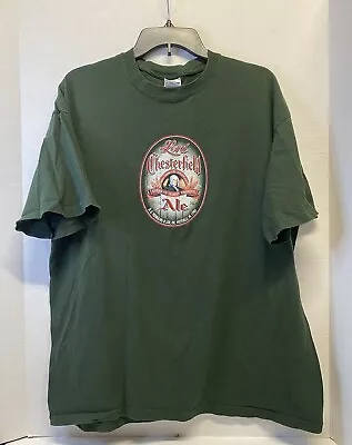Vintage Yuengling Lord Chesterfield Ale Beer Novelty T Shirt Green Size XL • $16.99