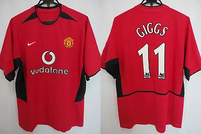 2002-2003-2004 Manchester United Jersey Shirt Home Vodafone Nike Giggs #11 L • $129.99