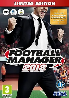 £7.99 • Buy Football Manager 2018 PC DVD ROM (Steam Required) New Sealed