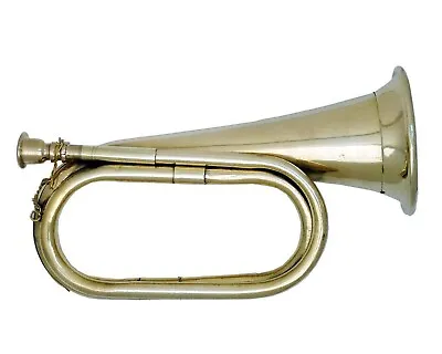 New Royal Brass Bugle Vintage Musical Instrument Military Trumpet.BB WITH CASE • $95.94