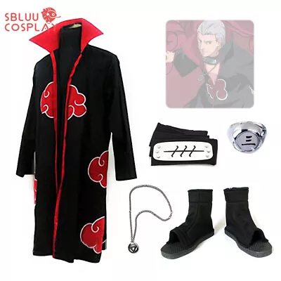 $39.99 • Buy SBluuCosplay Akatsuki Cloak Hidan Cosplay Costume Halloween Costume Outfit