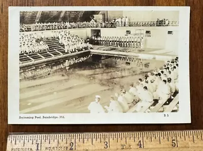 Vintage Real Photo Postcard RPPC International News Pool Bainbridge MD Maryland • $7.99
