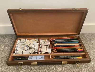 Artists Box With Winsor Newton Oil Colours & Derwent Artists Coloured Pencils • £100