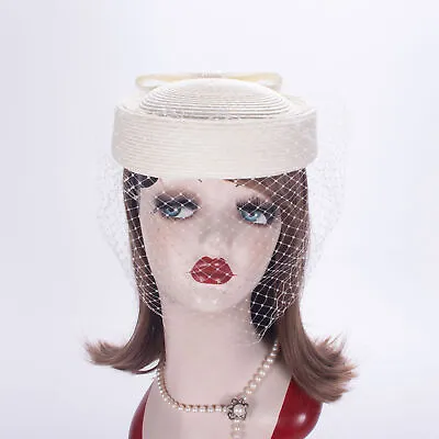 £25.99 • Buy Women 1920s Vintage Formal Fascinator Pillbox Hat Beret Cocktail Wedding A605