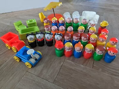 £19 • Buy Vintage 1980s Fisher Price Little People Figures, Furniture & Vehicles - Bundle 