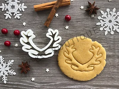 £3.79 • Buy Antlers Moose Reindeer Cookie Cutter | Christmas |  Fondant Cake Decorating