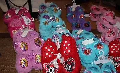 New DISNEY TINKERBELL & LITTLE MERMAID SLIPPERS YOUTH MINNIE MOUSE PRINCESS • $9.99