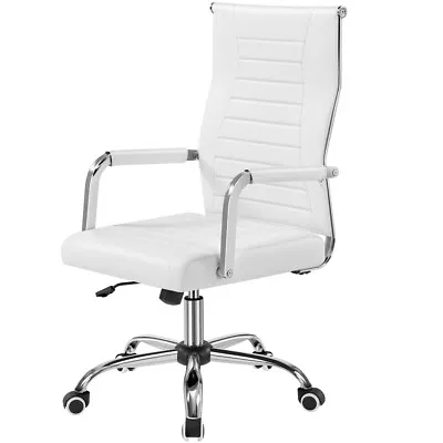 Modern PU Leather Office Desk Chair Mid Back Computer Chair Conference Chair • $71.99