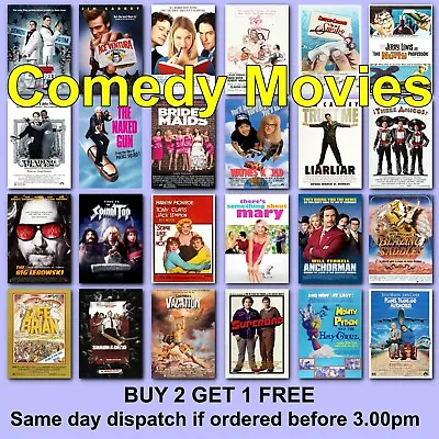 Poster Classic Comedy Movie Posters Film Poster Movies Films Borderless Prints • £2.97