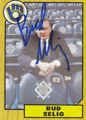 Former Mlb Commissioner And Brewers Owner Bud Selig Signed Custom Card Rare • $20