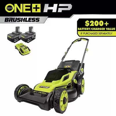 RYOBI ONE+ 18V 16  Cordless Walk Behind Push Mower WITH (2) Batteries & Charger • $275