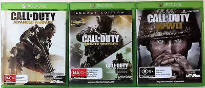 Call Of Duty Advanced Warfare Infinite Warfare Legacy Edition & WW2 Xbox One • $69.95