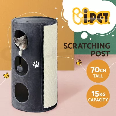 I.Pet Cat Tree Scratching Post Tower Scratcher 70cm Wooden Condo Trees House • $56.95