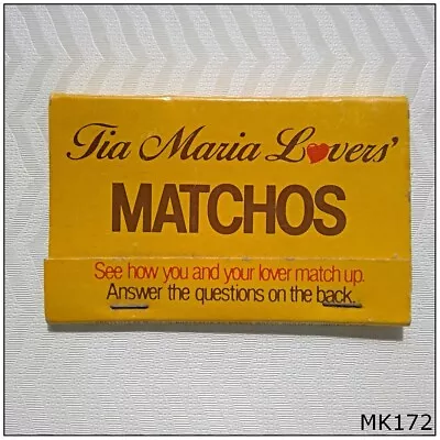 Tia Maria Lovers' Matchos Matchbook (MK172) • $6.99