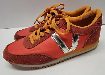  Volatile Kicks Womens Size 7 Tennis Shoes Red/Orange/White Sneakers • $39.99