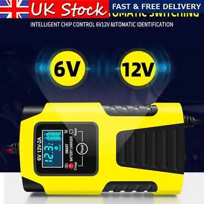 £14.30 • Buy 3 Stages Smart Motorcycle Battery Chargers 6V 12V Fully Automatic Repair Charger
