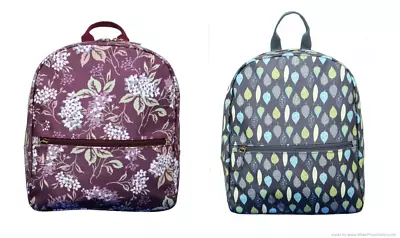 Peony® Womens Matte Oilcloth Rucksack Backpack Bag • £34.99