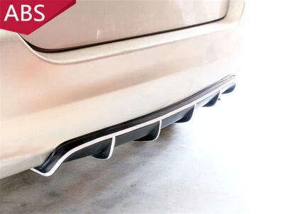 $29.95 • Buy Black Car Rear Bumper Lip Kit Shark Fin Diffuser Universal Body Kit USA Stock