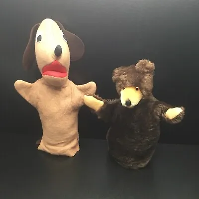 Vintage Baby Jim Henson Puppets Lot 2 Hund Bear And Dog Muppets.Rare • $29.10