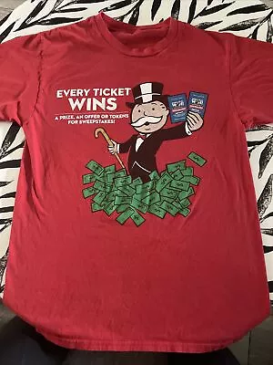 Albertsons Monopoly Game Employee Uniform Men’s Size Med Shirt RARE VNTG Fun Y • $19.99