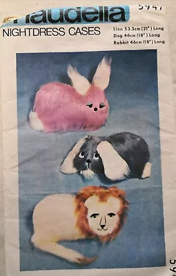 £5.99 • Buy SET OF ANIMAL NIGHTDRESS CASES  (c.1970)