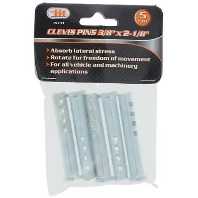 5pc 3/8  X 2-1/8  Universal Clevis Pins  Zinc Plated 4 Hole Pin Machinery 16744 • $9.99
