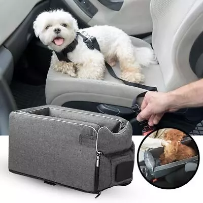 Pet Car Bag Pad With Seat Belts Safe Carry House Cats And Puppy Travel Cars • £24.35