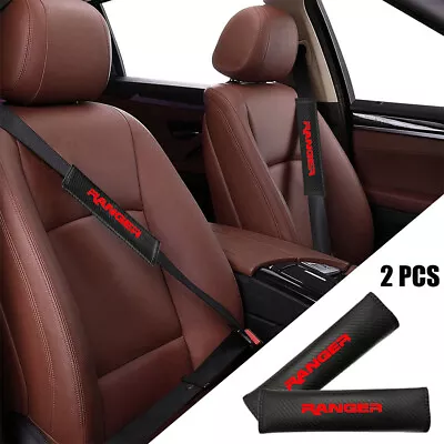 2pcs For Ford Ranger Red Accessories White Safety Seat Belt Shoulder Pad Covers • $18.99