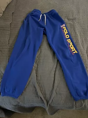 Vintage Polo Sport Ralph Lauren Royal Blue Sweatpants Joggers Size XSmall • $15