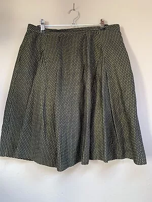 MOSCHINO Women’s Skirt Size 8 Casual Polka Dot Skirt Pleated Silk Cotton A-Line • $49.45