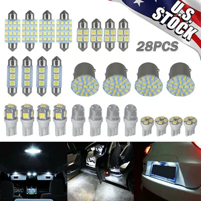 $9.99 • Buy 28 Assorted LED Car Interior Inside Light Dome Trunk Map License Plate Lamp Bulb