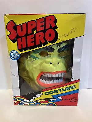 Vintage Ben Cooper Halloween Marvel Hulk Costume & Mask W/Box S (4-6) • $47