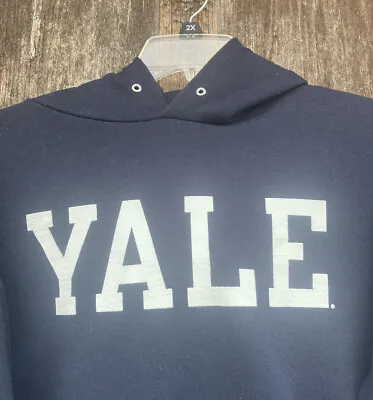 Vintage 90s Champion Yale University Men’s Small Hoodie Sweatshirt Spell Out • $44
