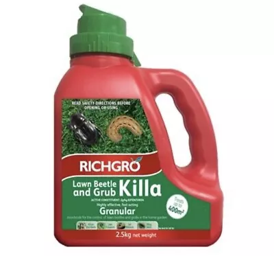 Richgro 2.5kg Lawn Beetle And Grub Killa - Armyworm Webworm Black Beetles Weevil • $42.99