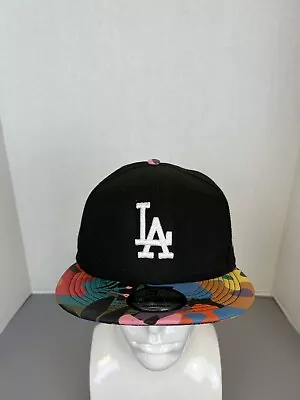 LA Dodgers Hat New Era 9Fifty Snapback Cap Black Strap Multi Color Brim Bill MLB • $13.95