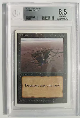 Magic The Gathering Unlimited Edition Sinkhole Beckett Graded  • $299.99