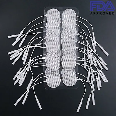 40 Round TENS Unit Electrode Pads Premium Adhesive Gel For EMS Muscle Stimulator • $13.99