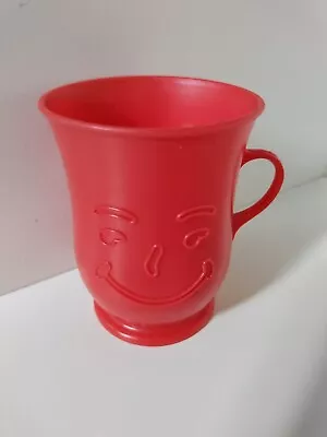 Vintage Red KOOL-AID Man Face Mug Plastic Handled Cup  • $8