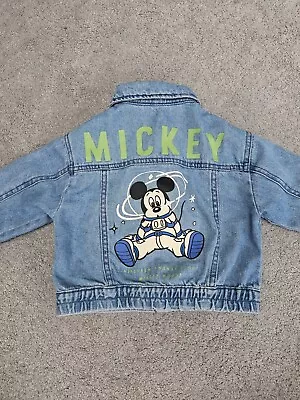 Zara Baby Mickey Mouse Denim Jack 9-12 Months • £2.99