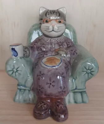 Quail Ceramic Rare Cat Nanna Granny In Armchair VGC • £8.79